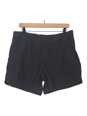 Lands End Womens Black Smoothing Control Curvy UPF 50 3" Swim Shorts Size 14